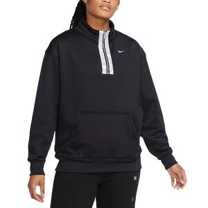 Nike Women's Therma Half-Zip Fleece Top Black Size XS